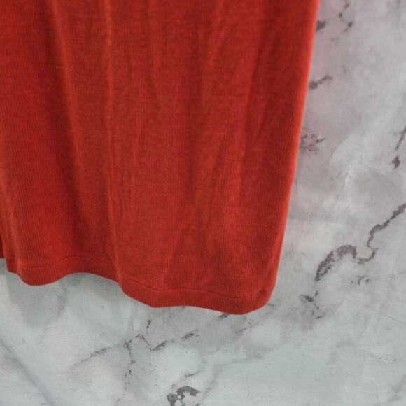 Cabi Tank Top Womens Small Orange Busy Geranium Ribbed Square Back 5935 - Picture 4 of 10